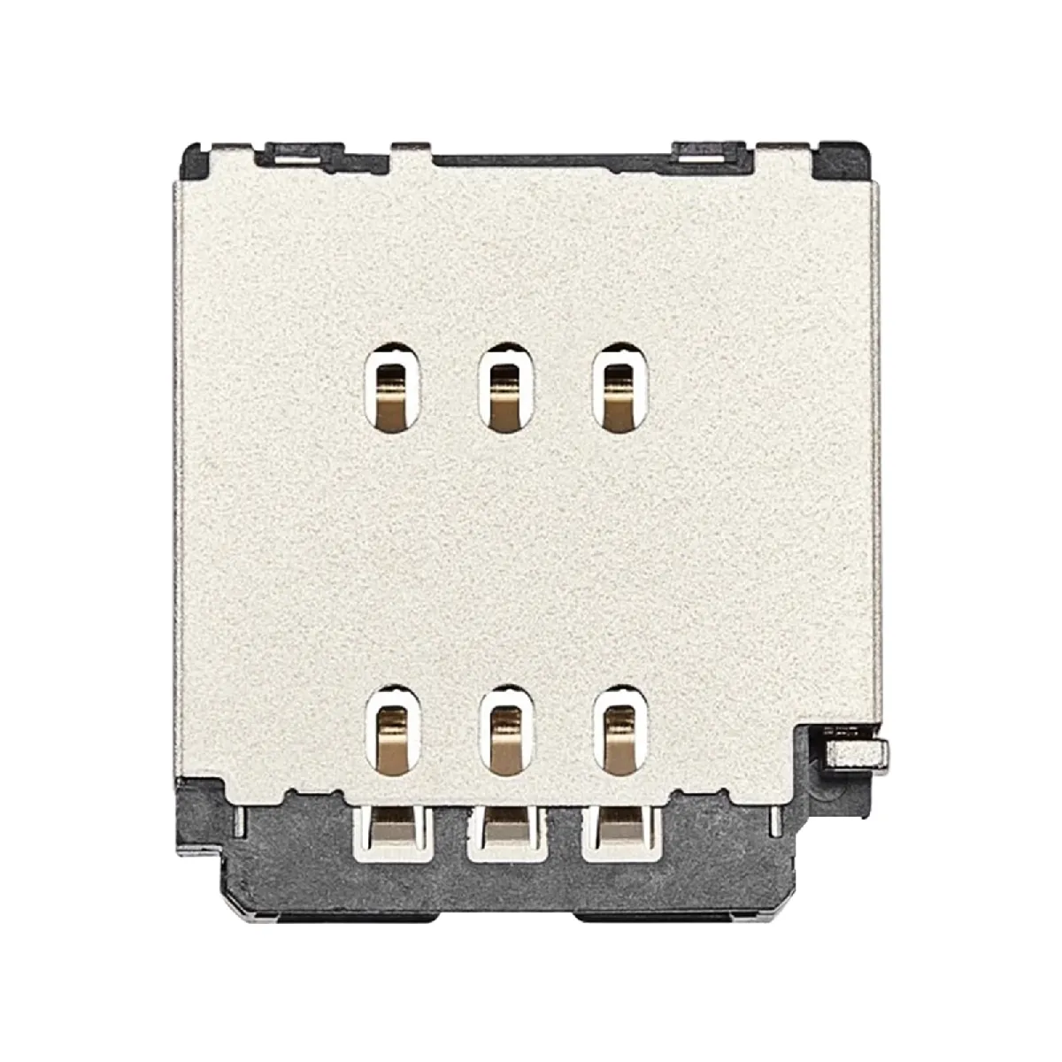 Avizar Gris Clappio Lecteur De Carte Nano Sim Pour Iphone 16 Pro Pièce De Réparation Compatible