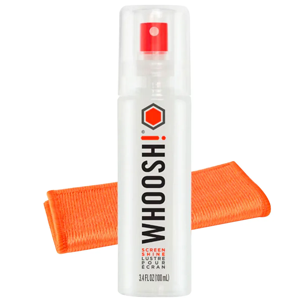 Whoosh Kit De Nettoyage Écran Modèle Go Xl 100?Ml + Chiffon Antimicrobien Transparent