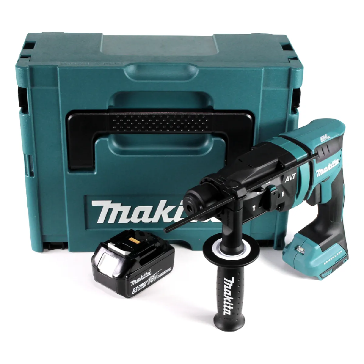 Makita DHR 182 F1J Marteau perforateur sans fil 18V 1 7J SDS plus Brushless + 1x batterie 3 0Ah + Makpac sans chargeur - vue 2