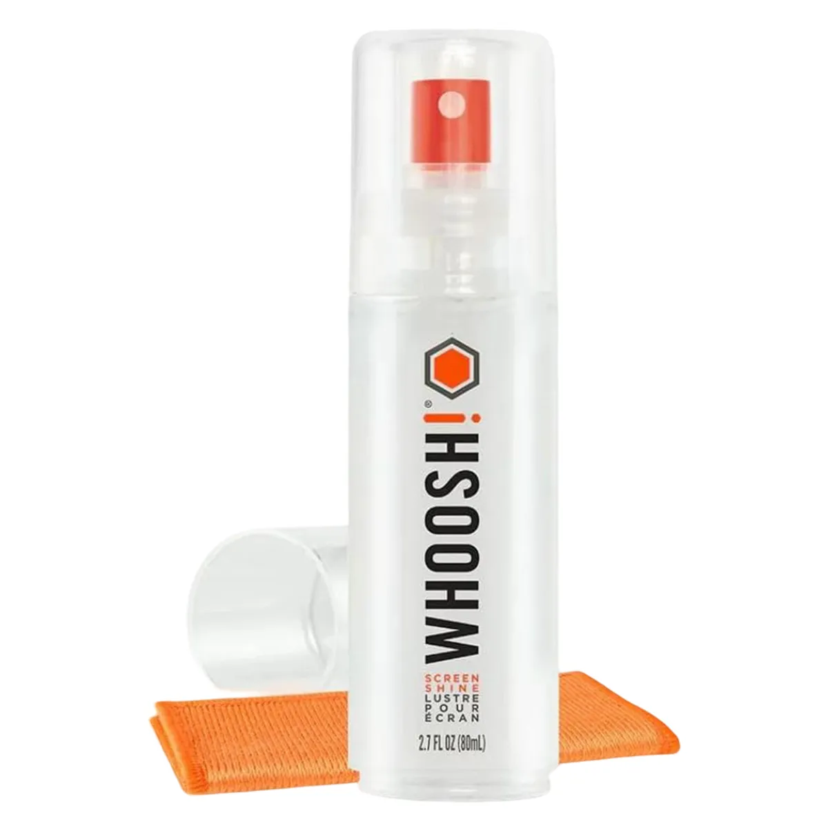 Whoosh Pack De Spray Nettoyant Ecran 80 Ml Avec Chiffon Microfibre Transparent