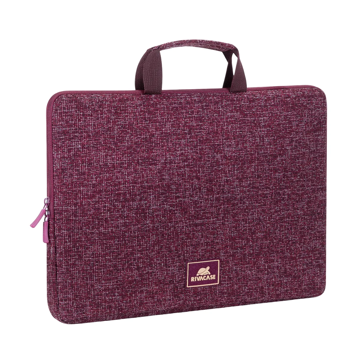 RIVACASE  Housse de Transport et Protection pour PC Portable jusqu'&agrave; 14"" avec Poign&eacute;e Rouge