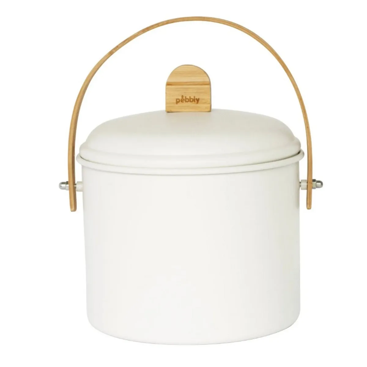 SEAU PEBBLY a compost 3.5L crème