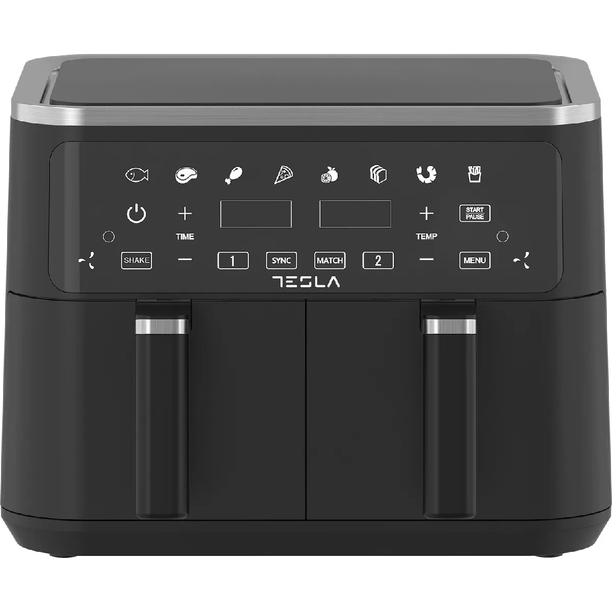 Tesla Friteuse À Air Chaud Air Fryer Double Bac 9L 2400W - Af900bsd