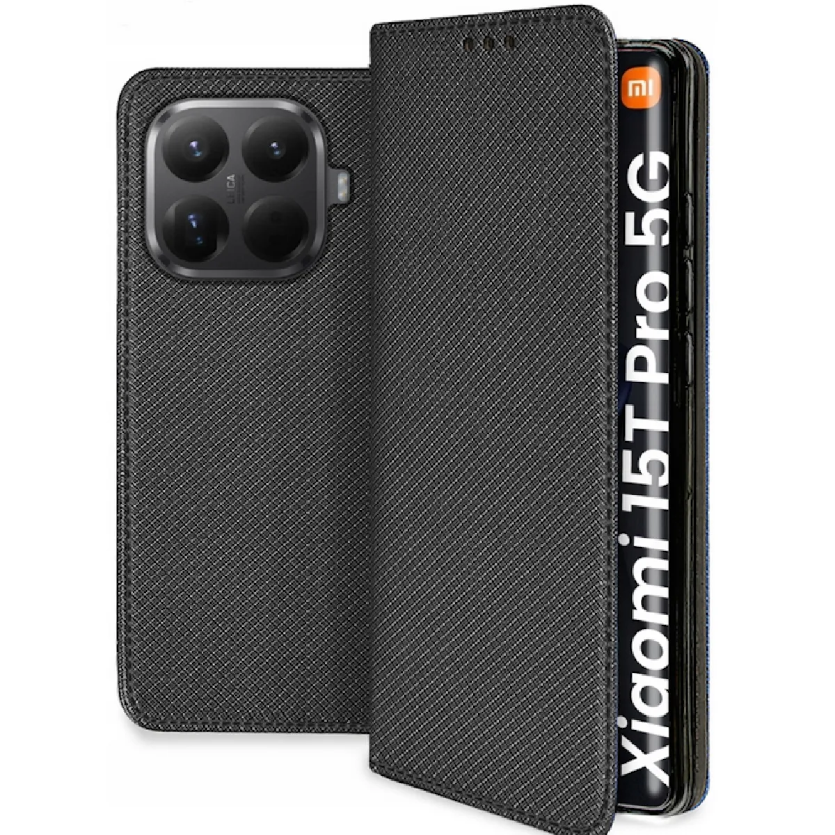 Htdmobiles Noir Housse Portefeuille Xiaomi 15T Pro 5G