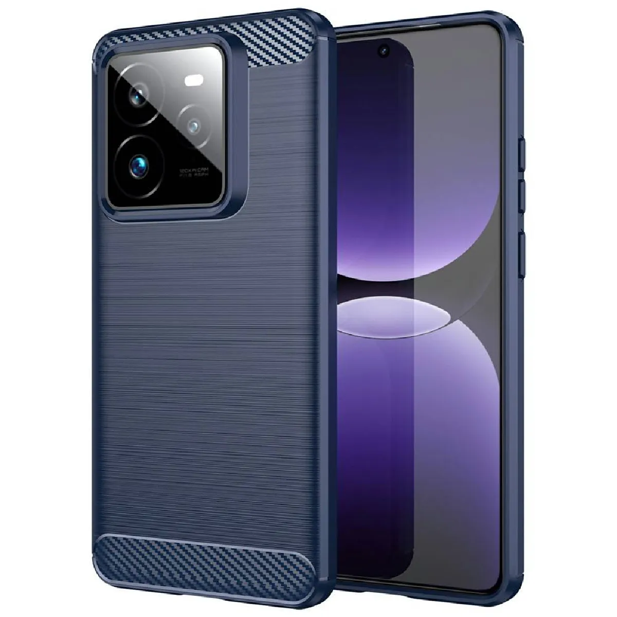 Htdmobiles Bleu Coque En Silicone Realme Gt 7 Pro 5G - Foncé Carbone