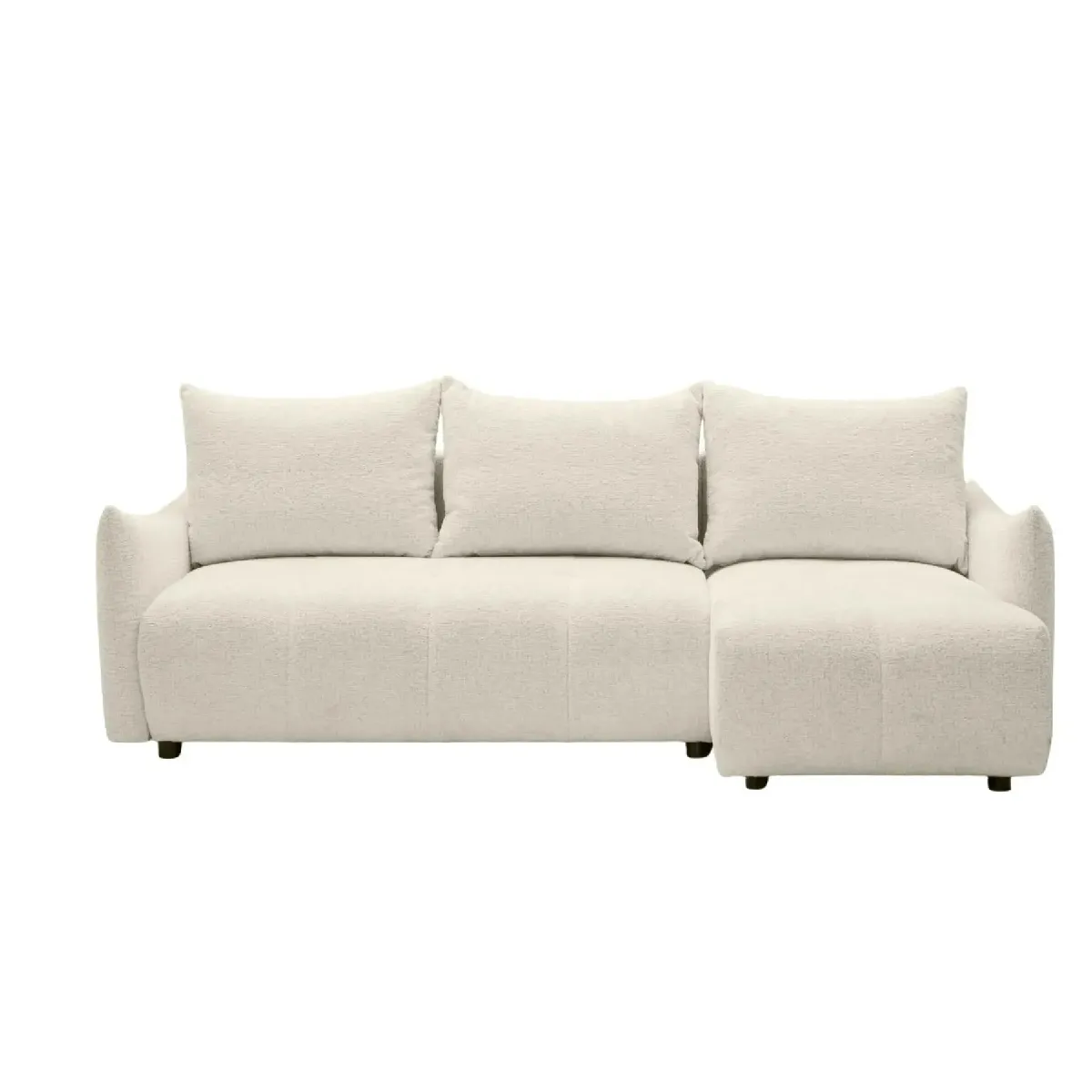 Canapé d'angle convertible tissu chenille 4 places 128cm