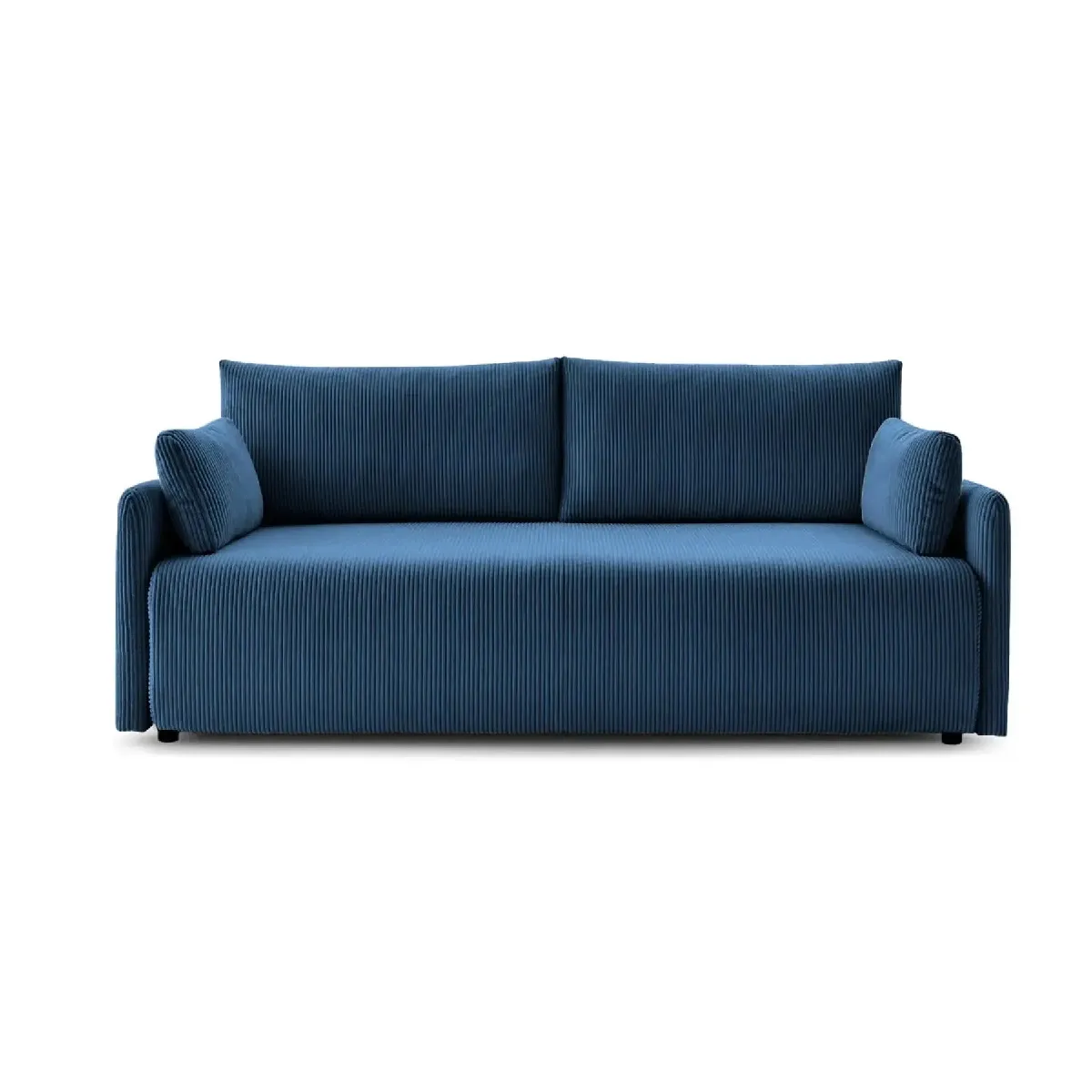 Canapé droit convertible velours côtelé 2 places - vue 10