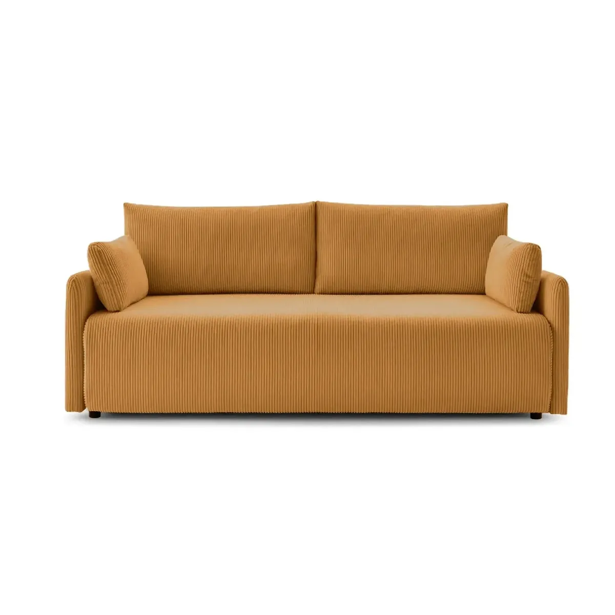 Canapé droit convertible velours côtelé 2 places - vue 8