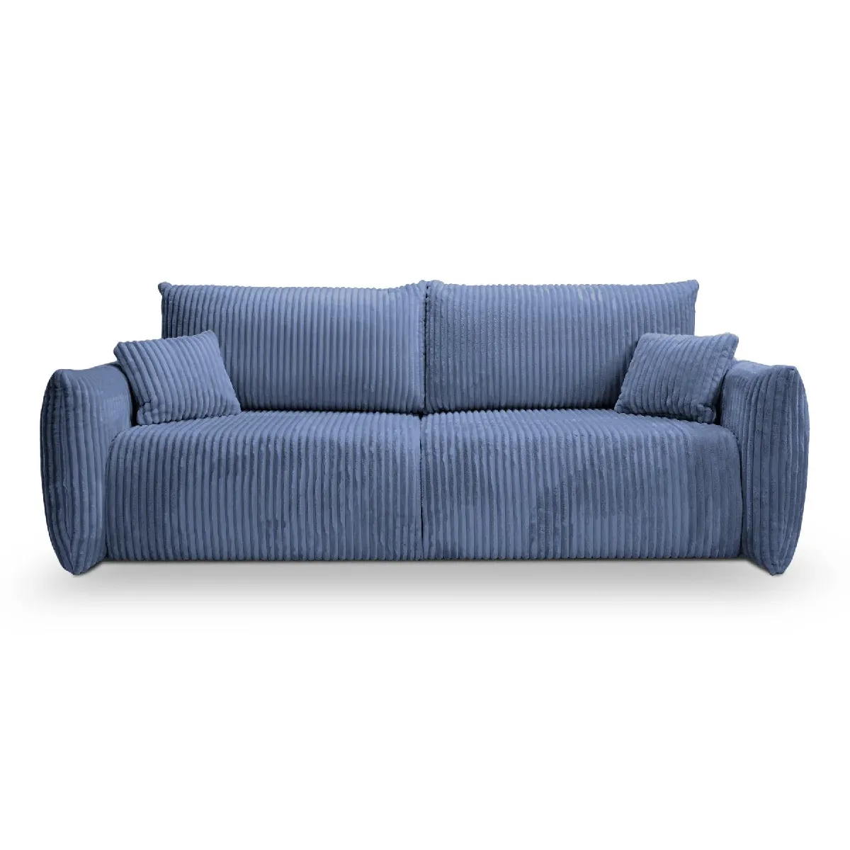 Canapé droit convertible velours côtelé 3 places