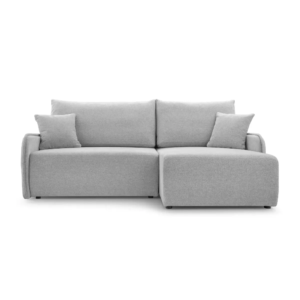 Canapé d'angle tissu chiné 4 places Gauche - vue 2