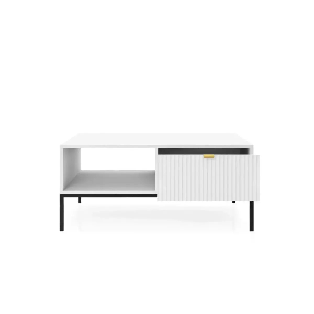 Table basse pieds en métal - Blanc