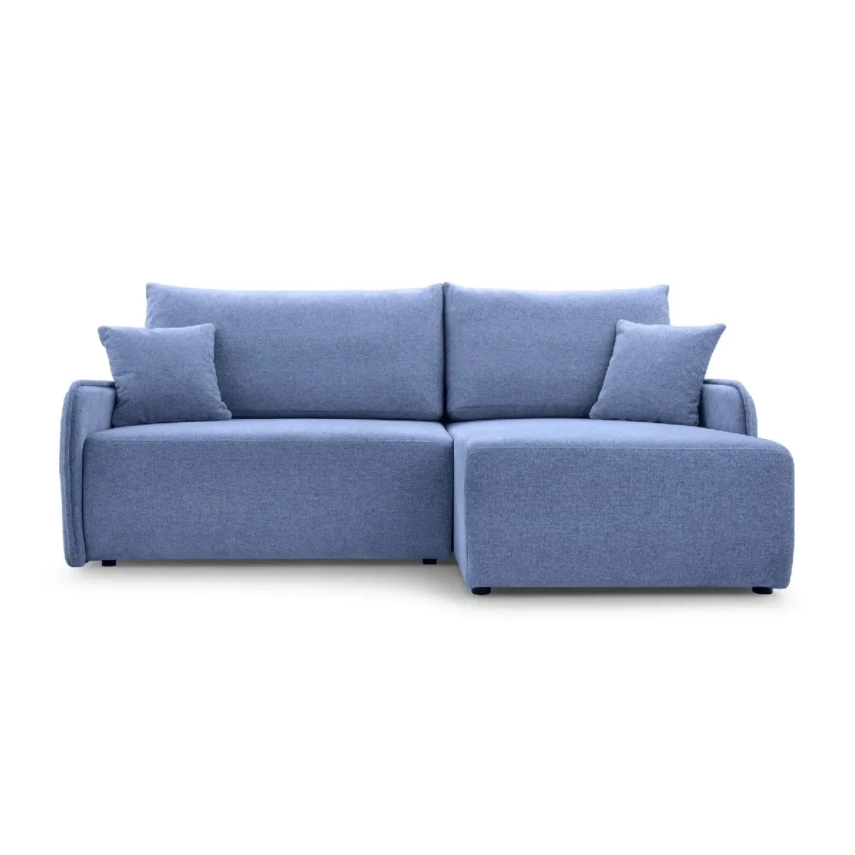 Canapé d'angle tissu chiné 4 places Gauche - vue 5