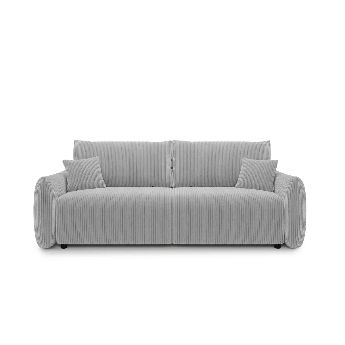 Canapé droit convertible velours côtelé 3 places - vue 7