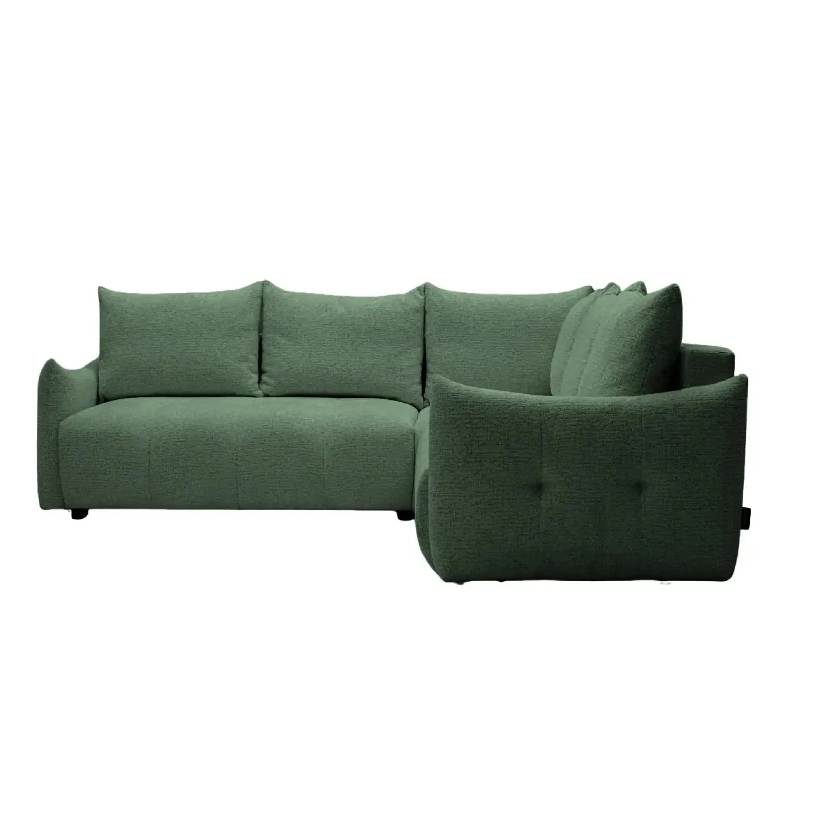 Canapé panoramique convertible tissu chenille 5 places - vue 2