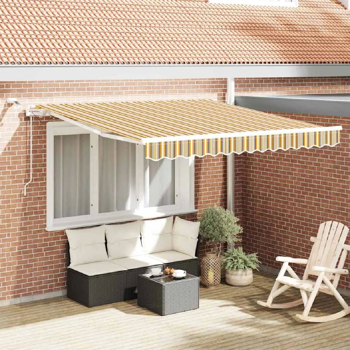 vidaXL Auvent Rétractable 350 x 250 cm Polyester et métal