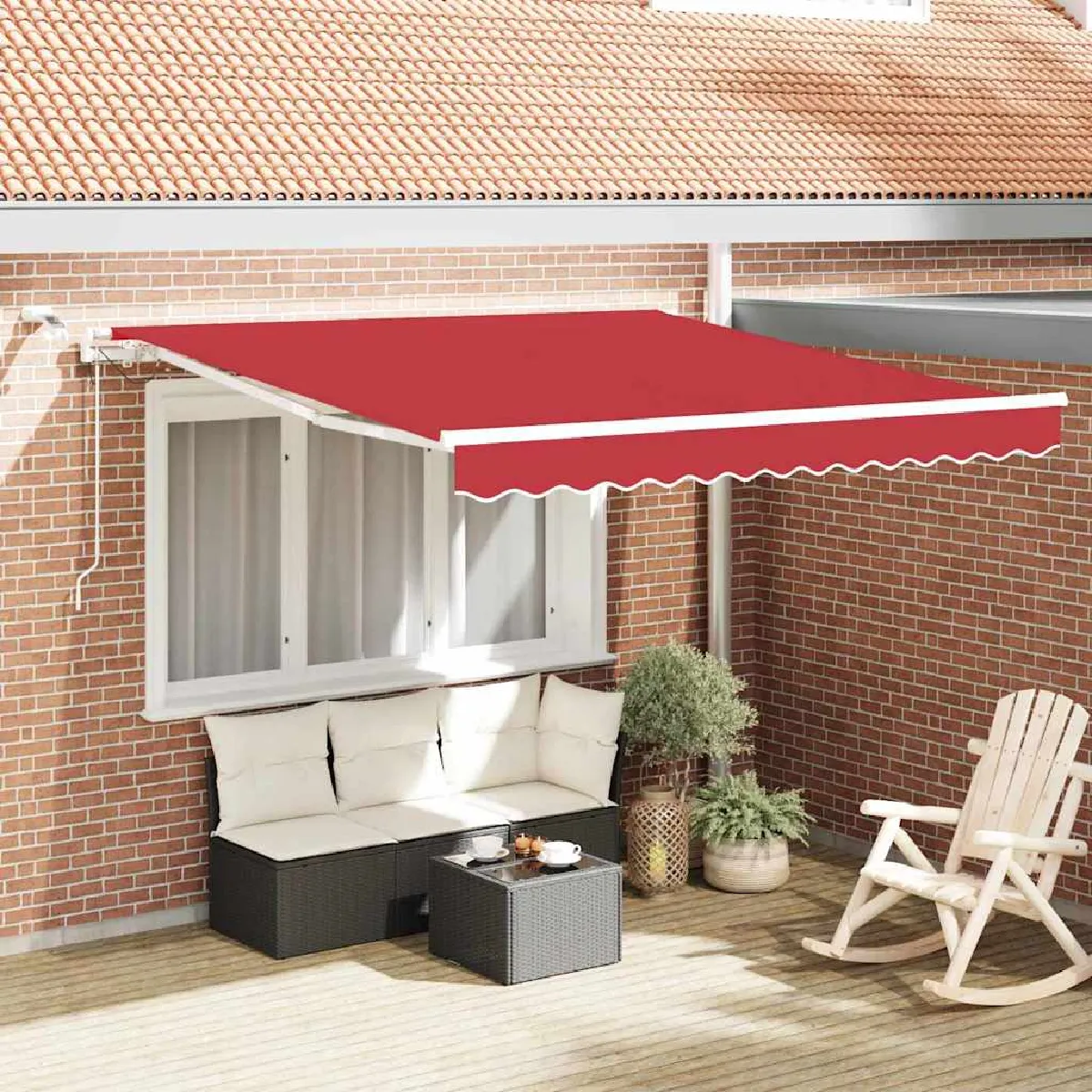 vidaXL Auvent Rétractable 350 x 250 cm Polyester et métal - vue 3