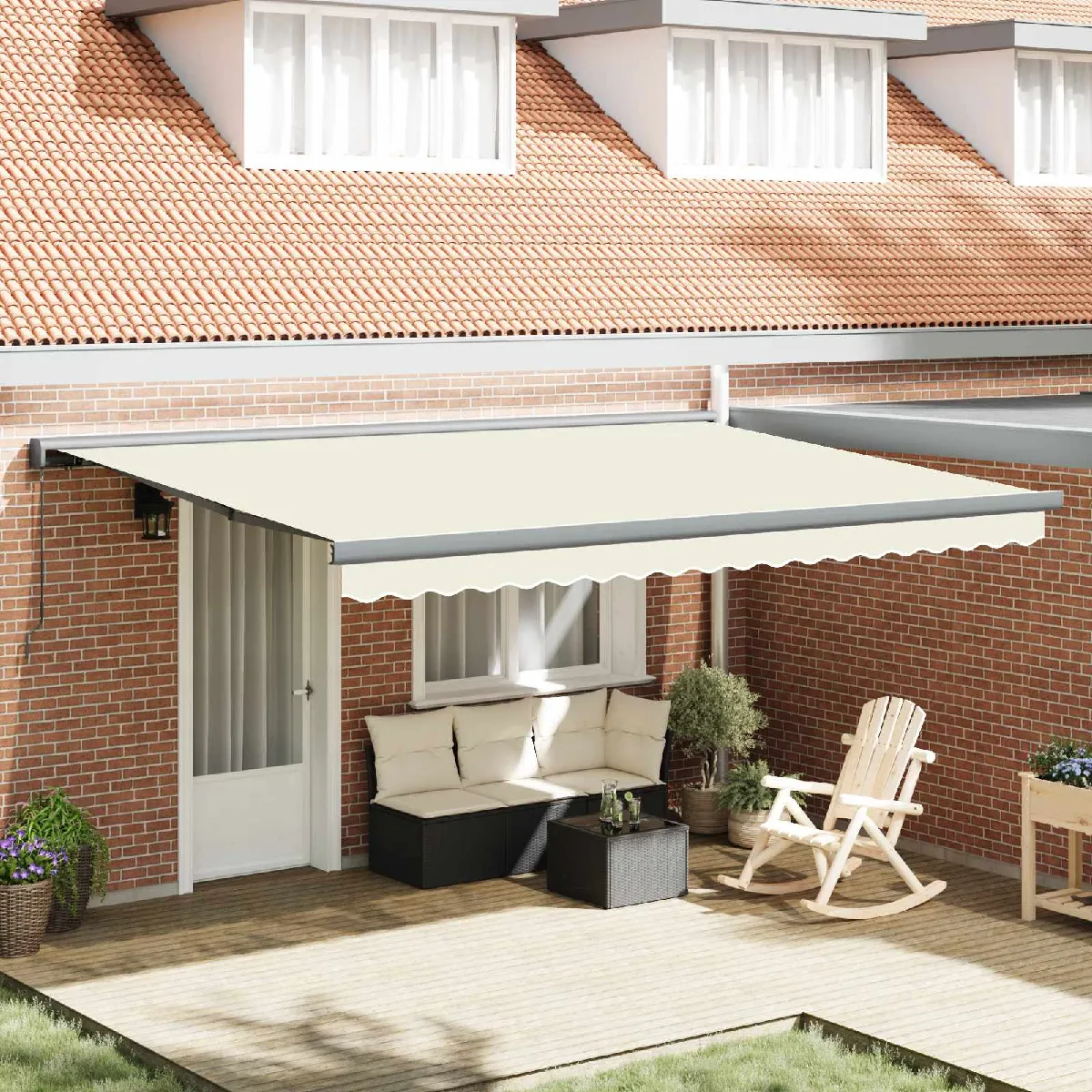 Vidaxl Auvent rétractable Beige 400 × 300 cm Beige - vue 2