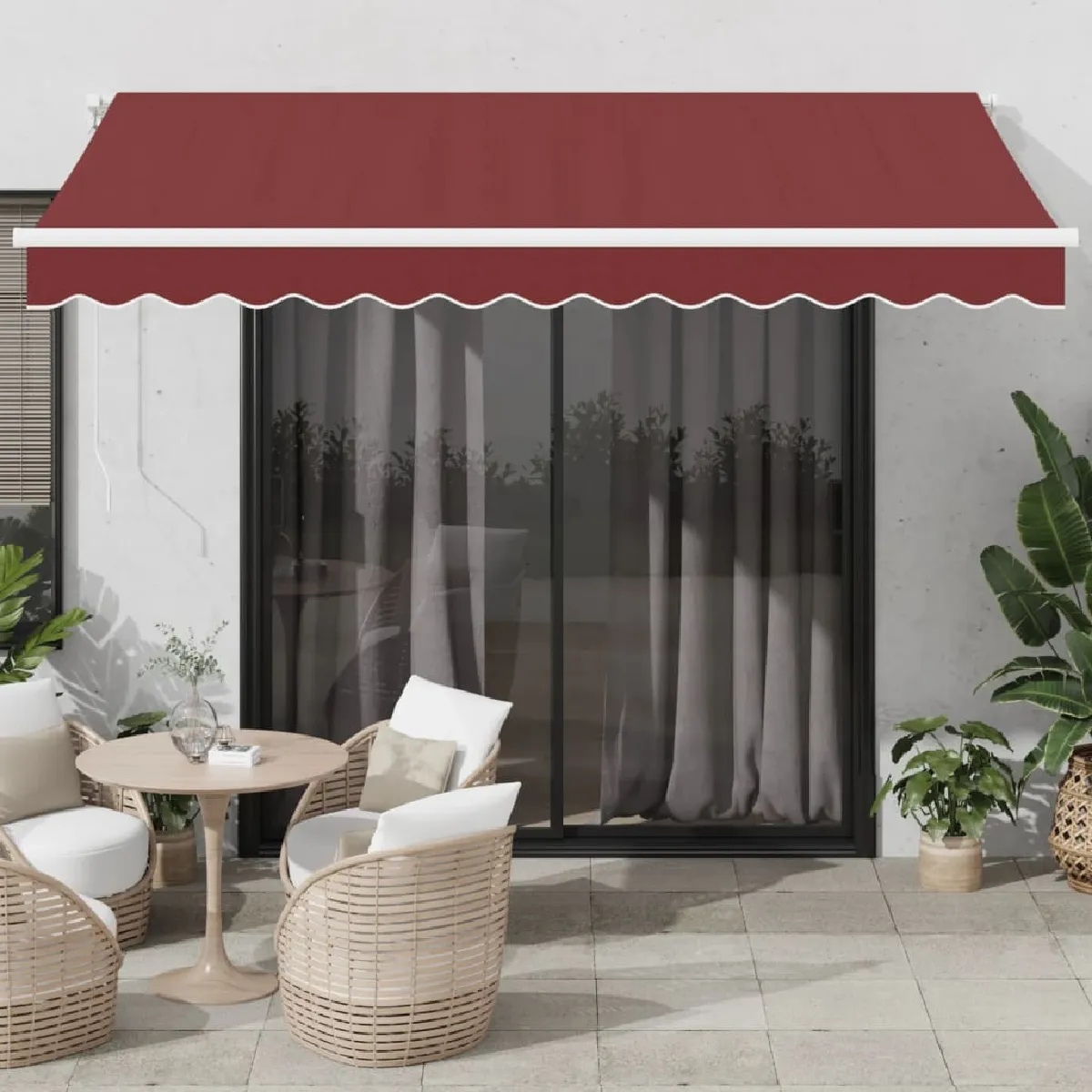 vidaXL Auvent rétractable automatique avec LED 350x250 cm