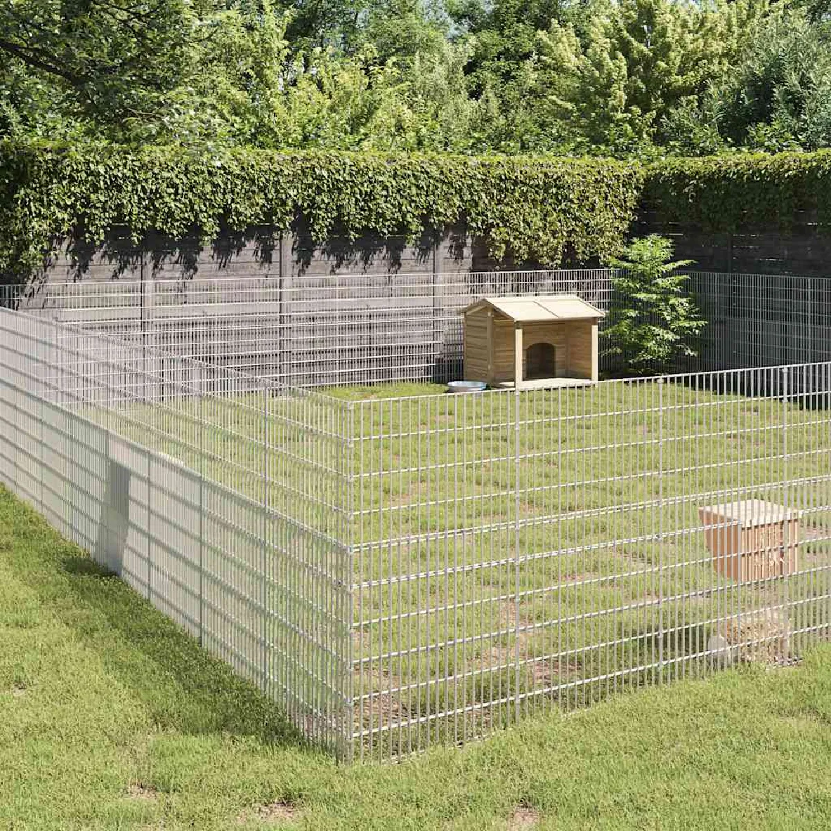 vidaXL Enclos d'animaux en liberté 48panneaux 54x100 cm fer galvanisé - vue 2