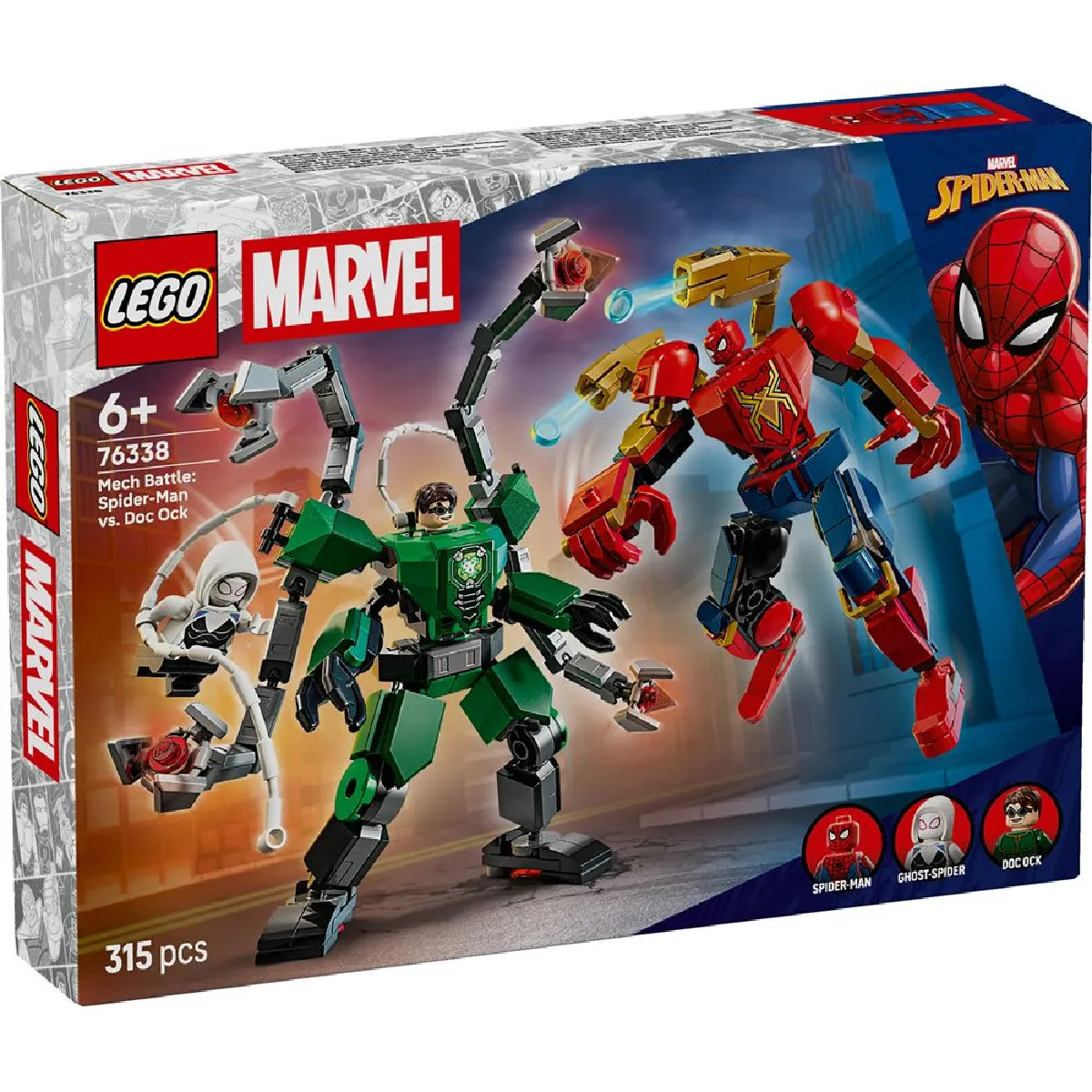 76338 Set de construction 315 pièces Spider-Man vs Doctor Octopus - Mechs articulés