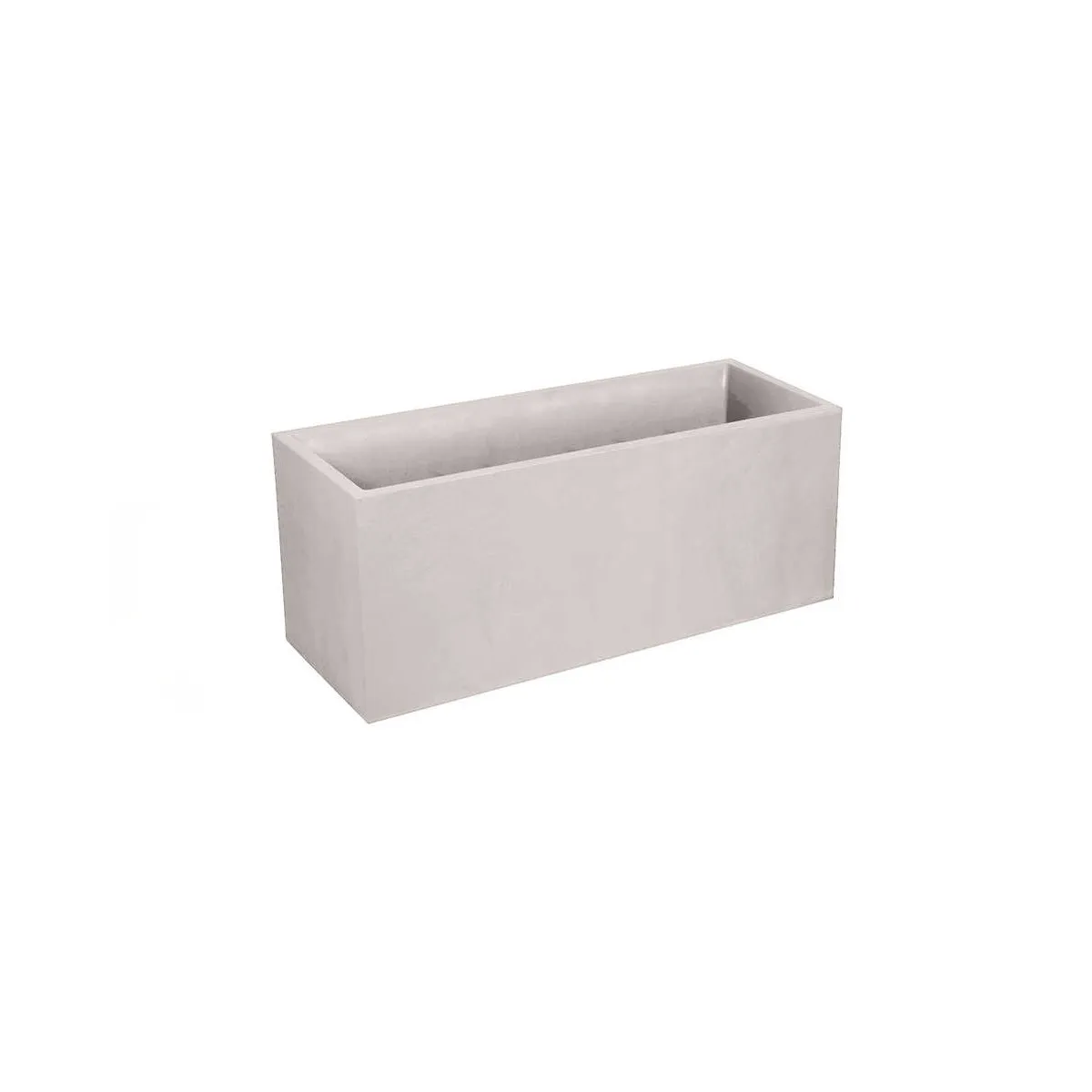 Eda Plastiques Beige Jardinière Rectangulaire Volcania Effet Pierre 99,5 X 39,5 X 43,5 Cm - Calcaire - Eda