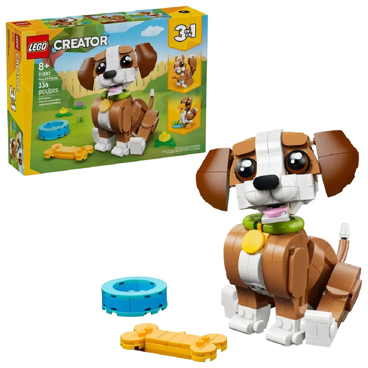 LEGO CREATOR 3 EN 1 31382 Animaux mignons : Chiot joueur