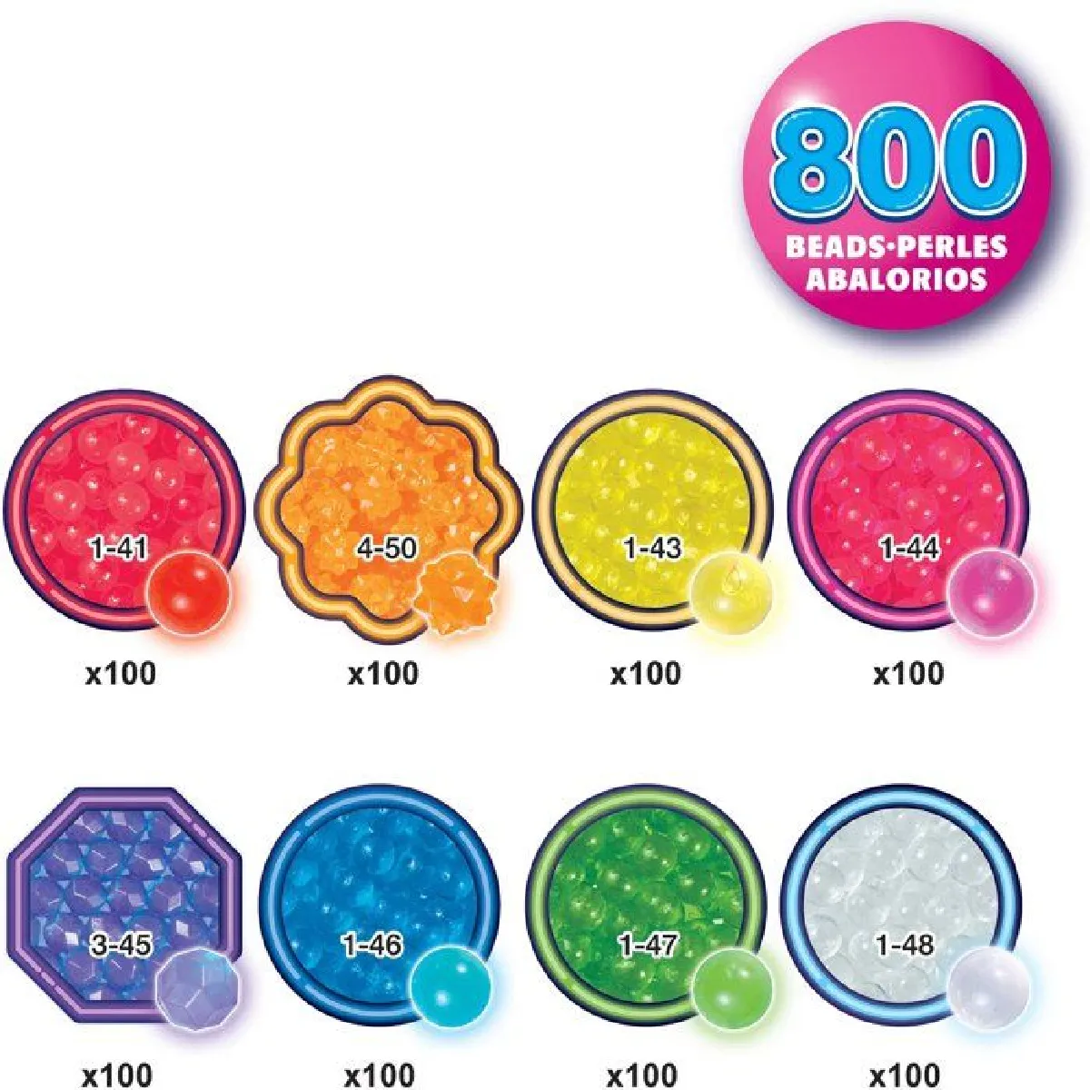 Aquabeads Bleu Perles Néons