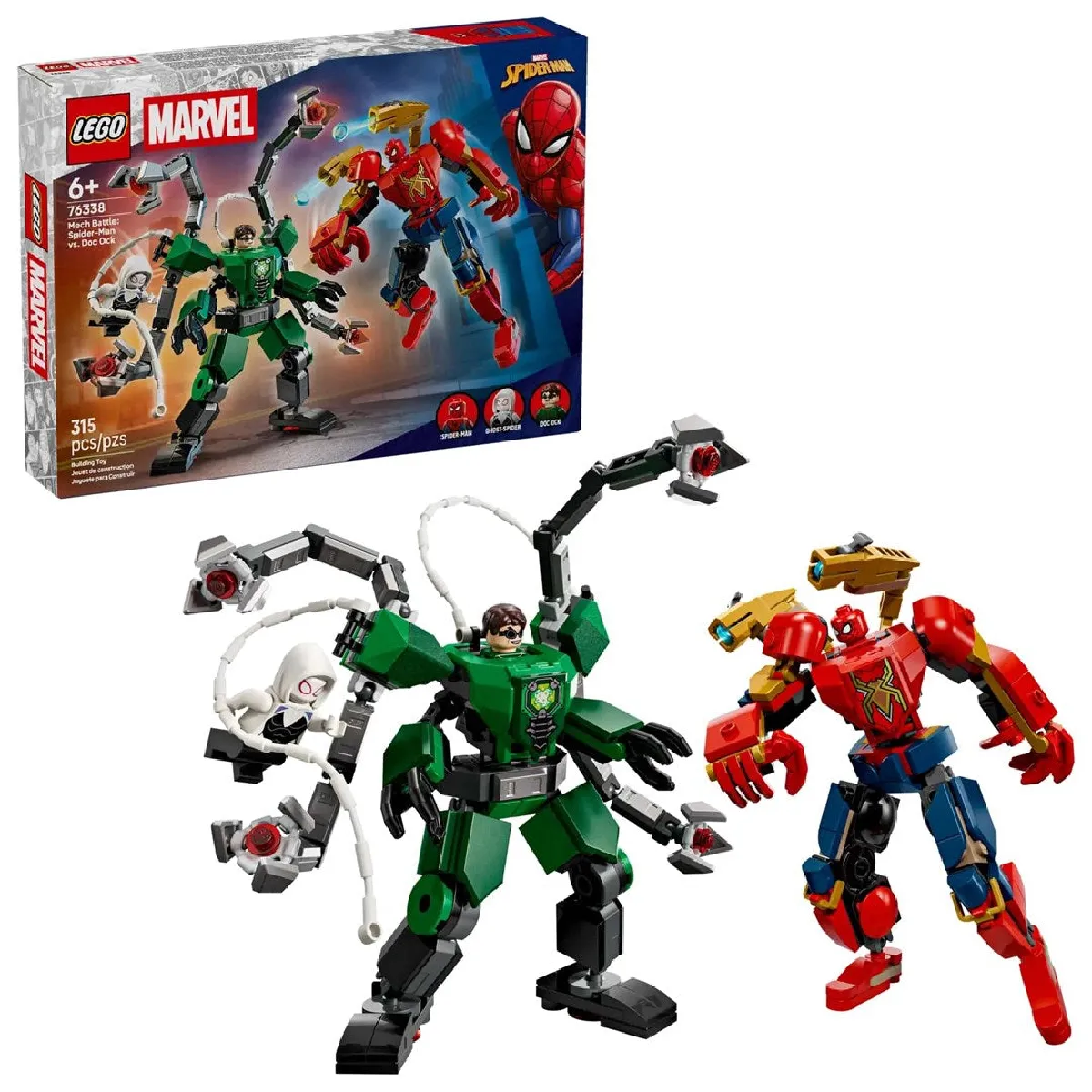 LEGO® Super Heroes 76338 Le combat des robots : Spider Man contre Docteur Octopus - vue 6