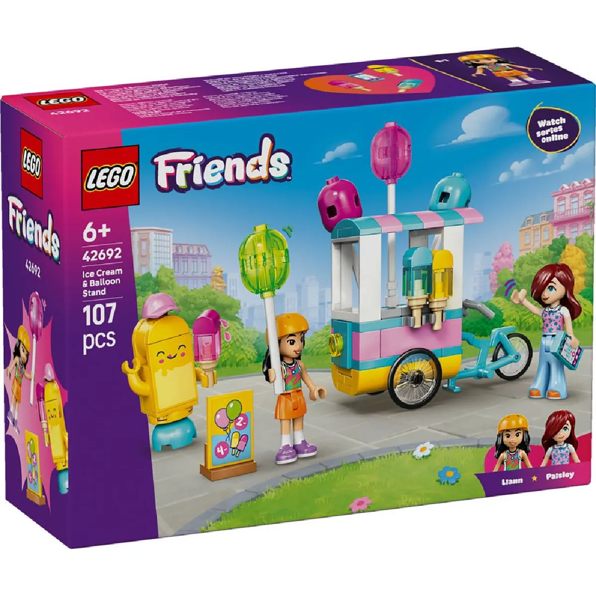 42692 Stand de glaces et de ballons LEGO Friends 107 pièces 6+