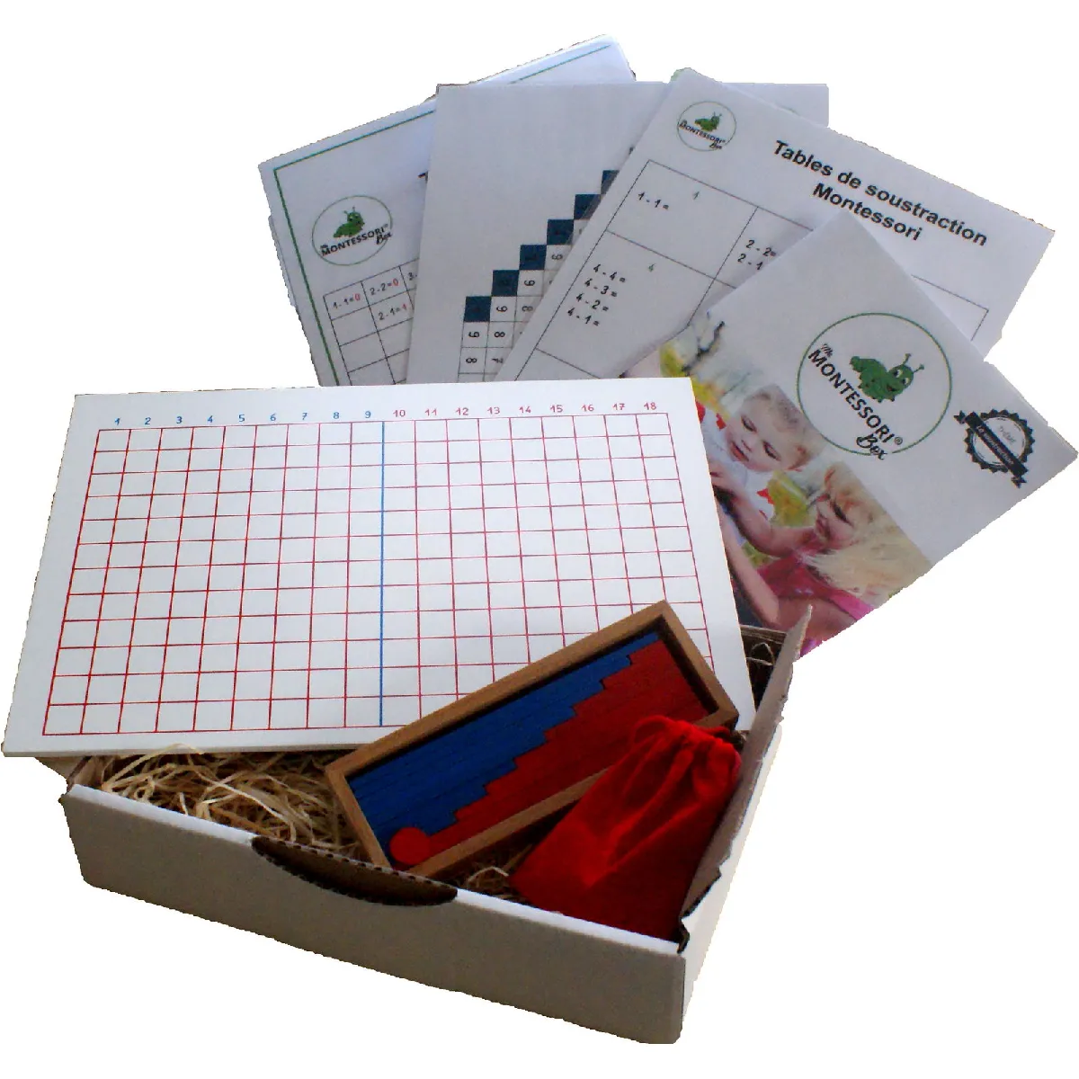 MaMontessoriBox Tableau soustraction Montessori - Jeu éducatif - Rue du ...