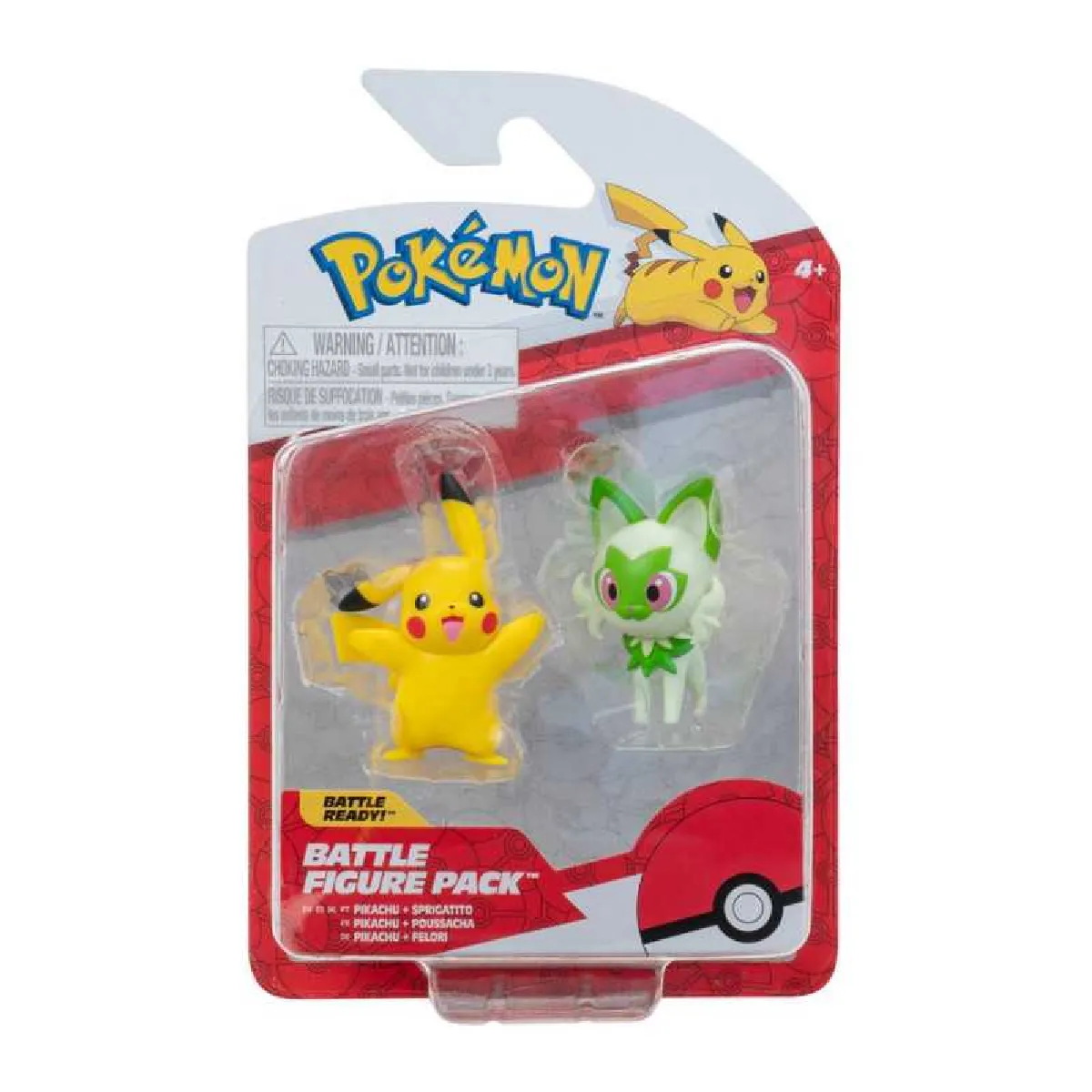 Pokemon Battle Figure Pack 2 pièces 1ers partenaires 5 cm — Assortiment