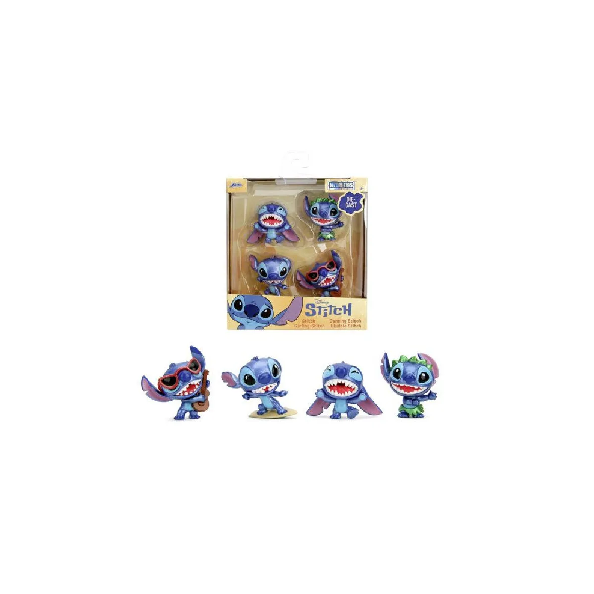 Jada Toys Figurines Stitch Set 4 Pièces 6 Cm - Metal
