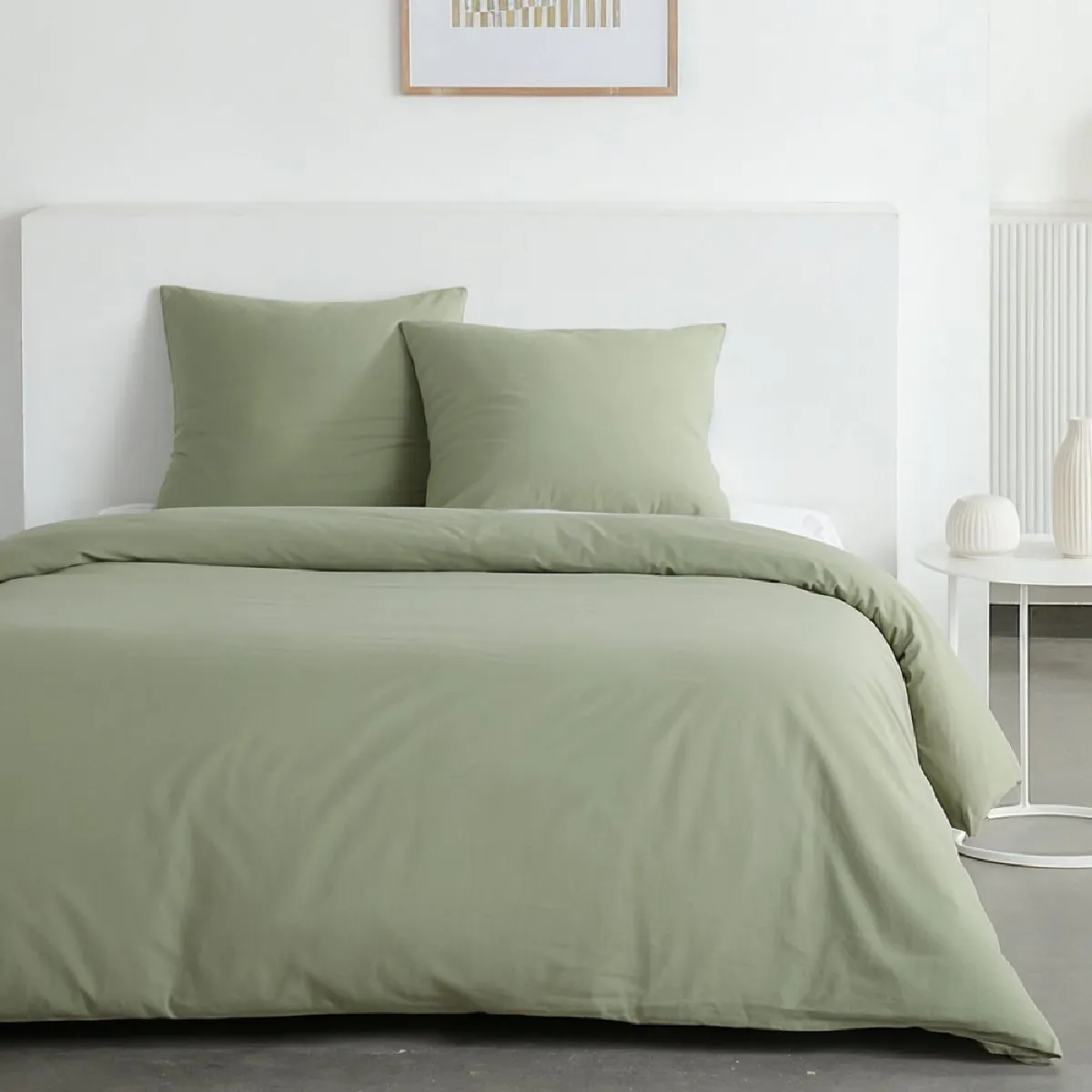 Housse De Couette 3 Pièces Home Linge Passion 240x260 Cm - 100% Coton 57 Fils - TILT Bleu Navy