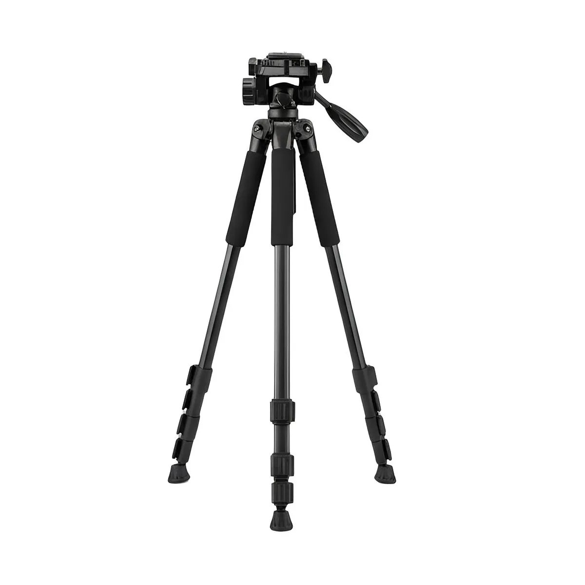 AVIZAR  Tr&eacute;pied Multifonction R&eacute;glable 1.6m Rotatif avec Support pour Smartphone Noir