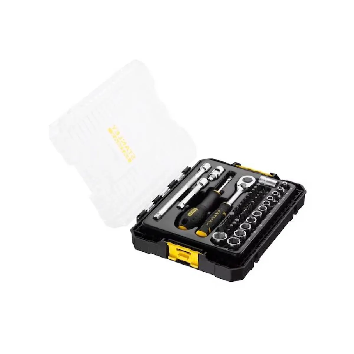 COFFRET DE DOUILLES STAKBOX ¼'' STANLEY JEU DE 48 PCS FATMAX FMMT98101 0 - vue 4