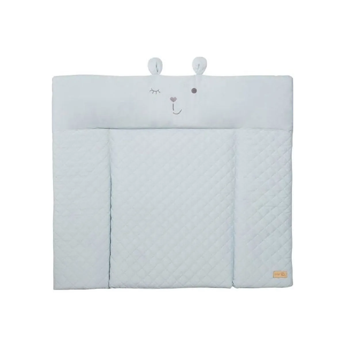 ROBA 3000152393 Matelas &agrave; langer rembourr&eacute; 85x75 cm Bleu clair visage d'ourson Benny