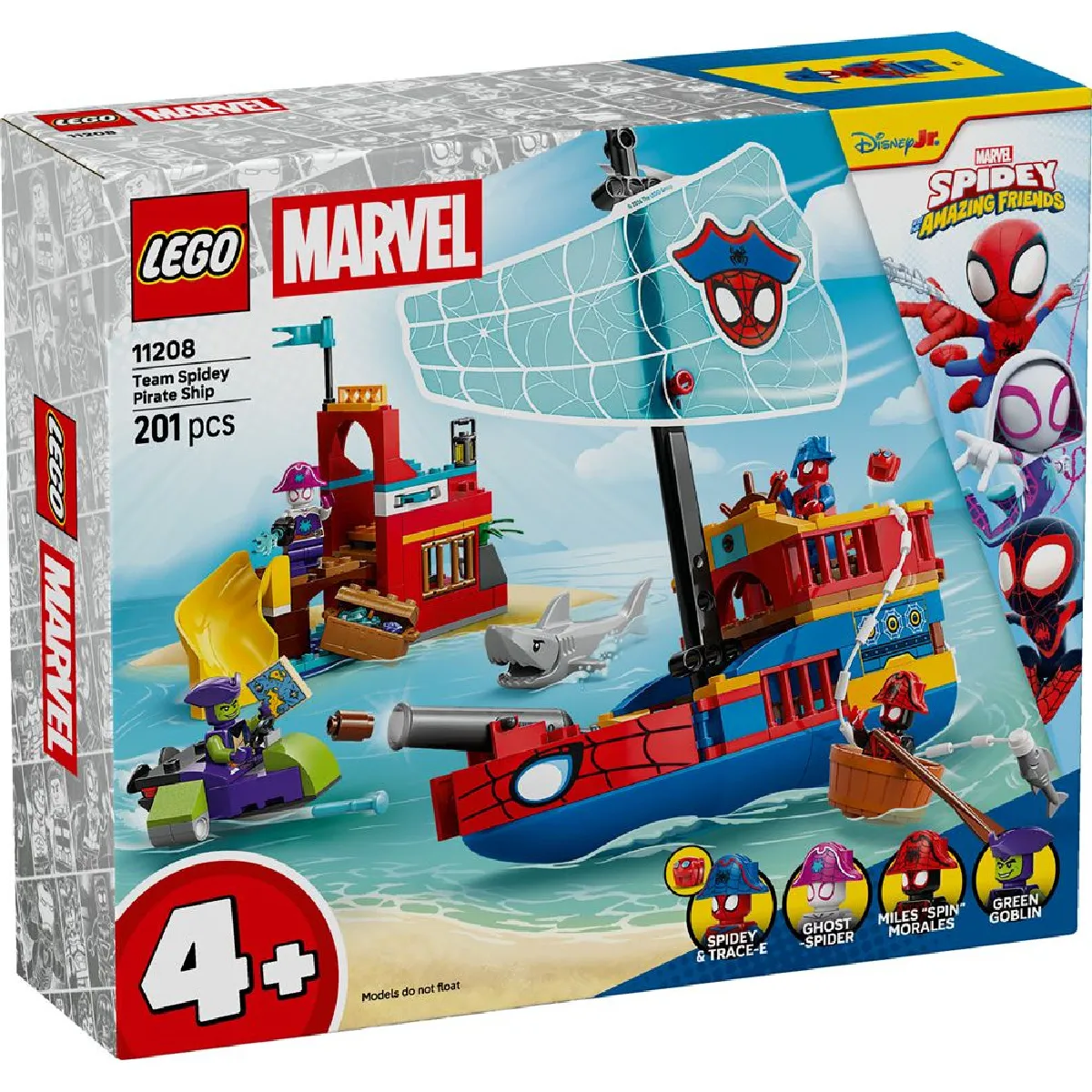 11208 Team Spidey Pirate Ship - Set de construction LEGO Marvel 201 pièces