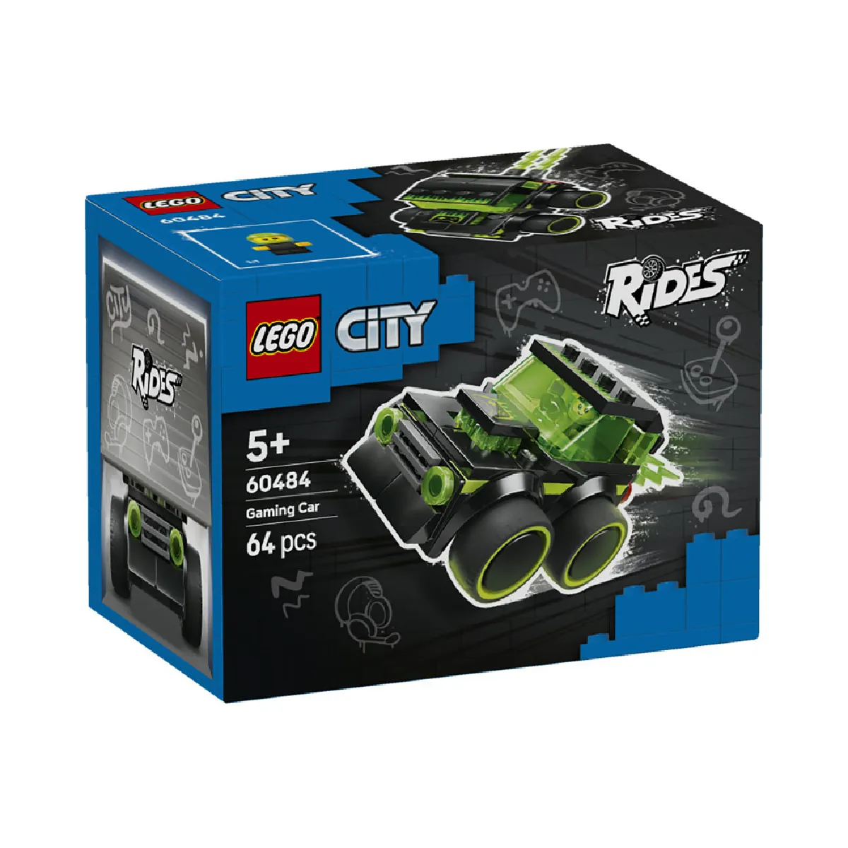 60484 Voiture de course style jeu vidéo 64 pièces