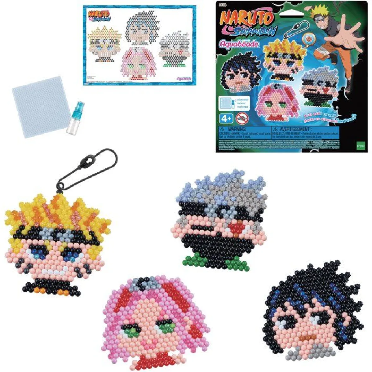Aquabeads Multicolore Kit Porte-Clés 35118 - 1100 Perles Activées À L'eau, Personnages Naruto, 4+ - Neuf - Image 4