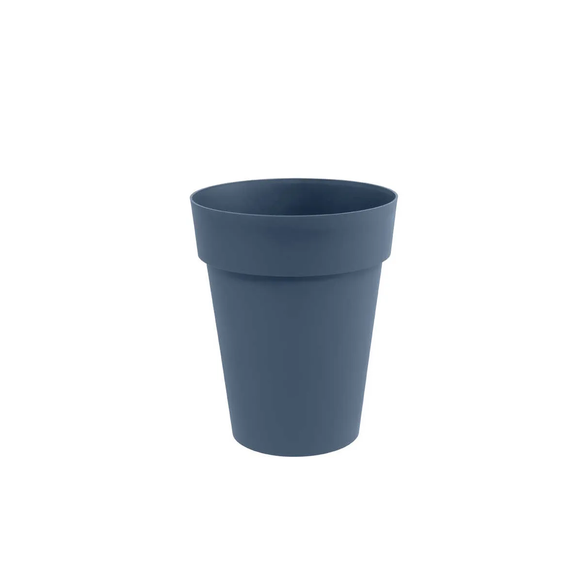 EDA PLASTIQUES Pot de fleur rond Toscane &Oslash; 44 x H.53 cm - Bleu jean - Eda