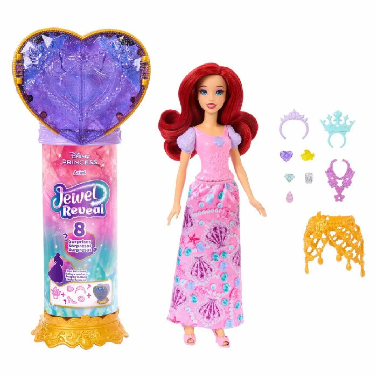 Mattel poupée Ariel Jewel Reveal