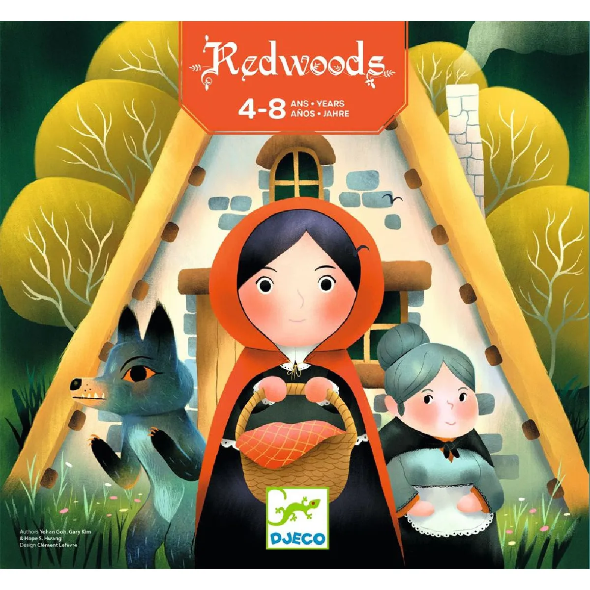 DJECO DJ05269 Jeu de soci&eacute;t&eacute; coop&eacute;ratif Redwoods Petit Chaperon Rouge 2-4 joueurs 4-8 ans