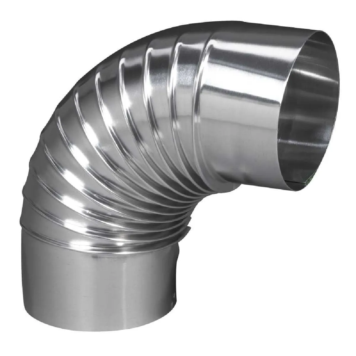 Ten Coude 90° Plissé Aluminium D97mm 392970