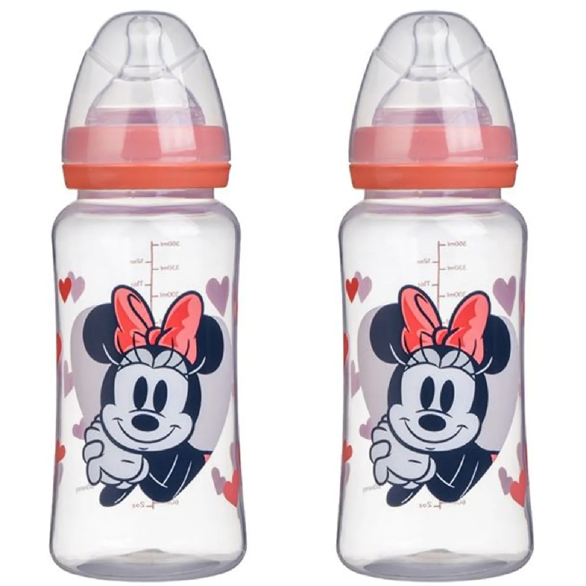 8412497107001 Biberons 360 ml Pack de 2 MINNIE COLLECTOR Tétine silicone 3 positions Anti colique