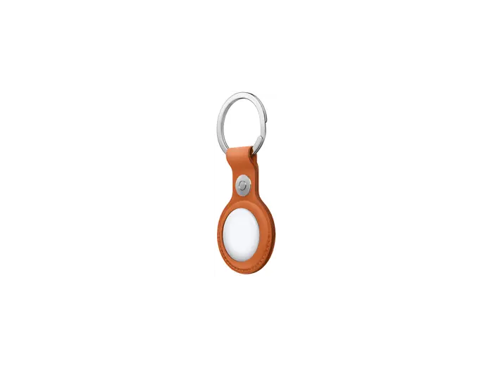 Apple Porte clés en tissage fin roux orangé pour AirTag - vue 4