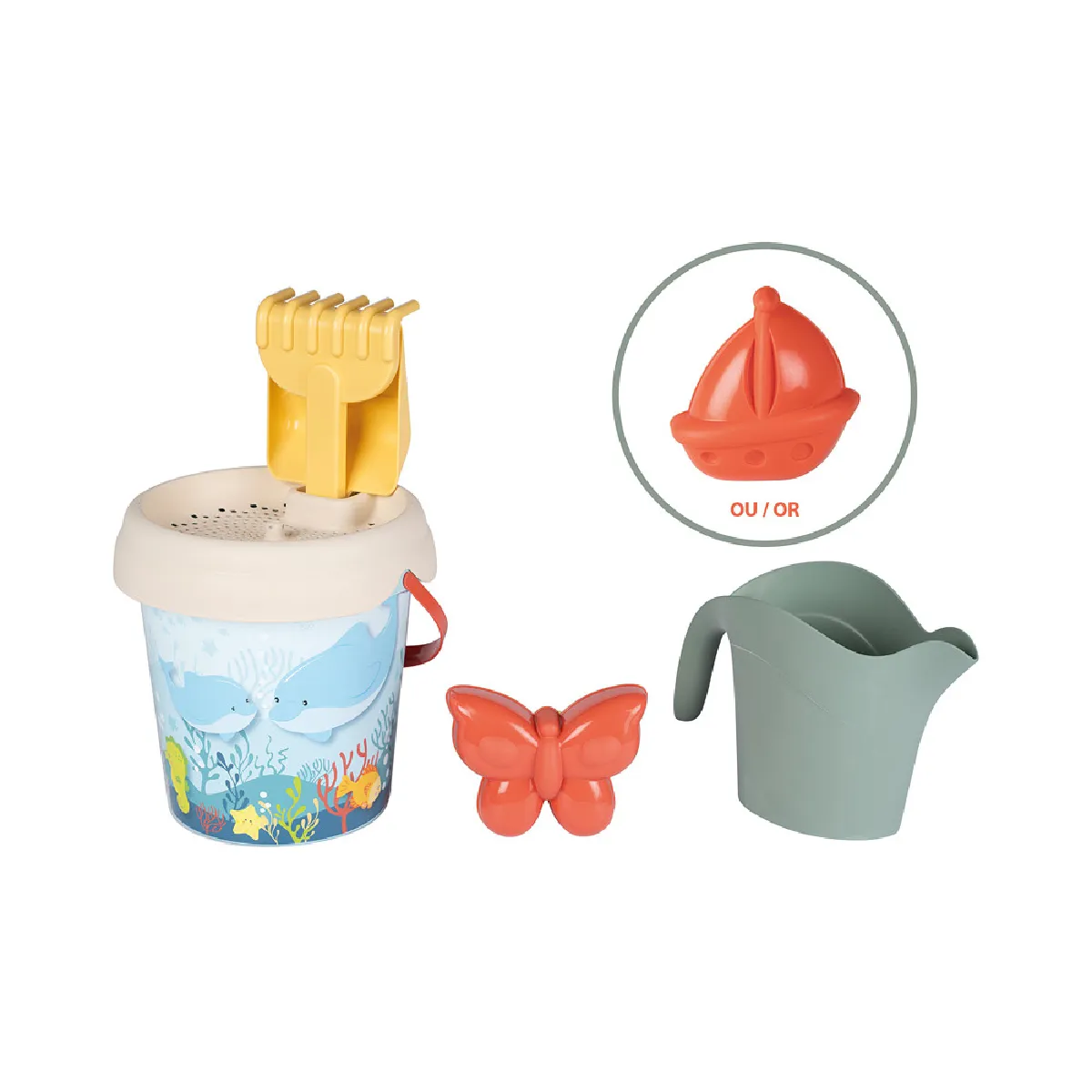 Life Eimergarnitur SMY7600862199 Seau garni enfant 17 cm motif océan