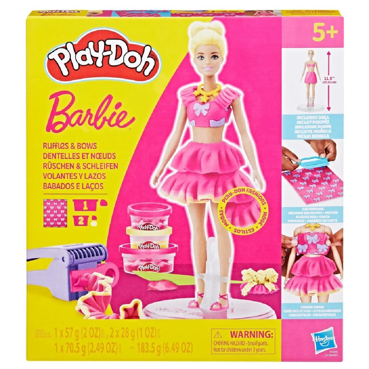 Pâte à modeler Barbie à volants et nœuds