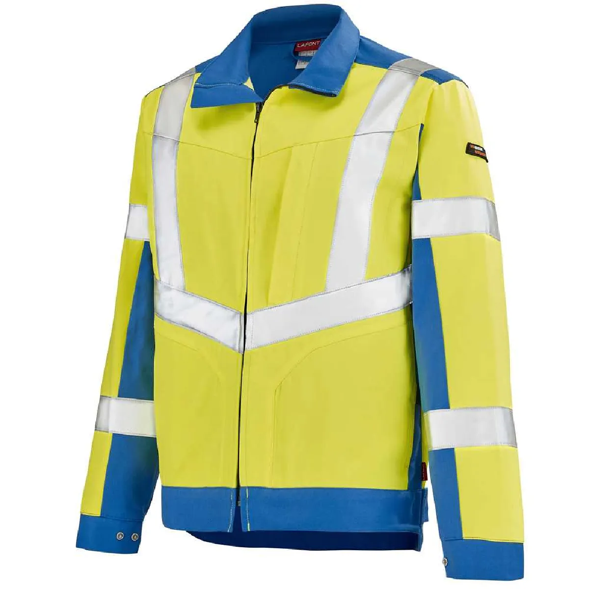 LUTEA WORK VISION 2 LA-3HVNCP-592-3 Blouson haute visibilité unisexe jaune fluo/bleu
