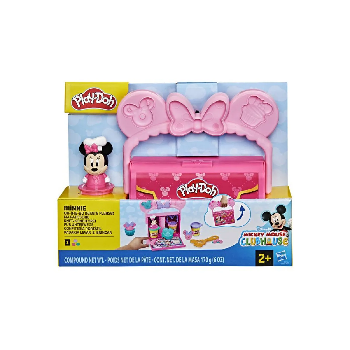 4541863 Minnie Mouse Bakery Playset mallette Play Doh 3 pots