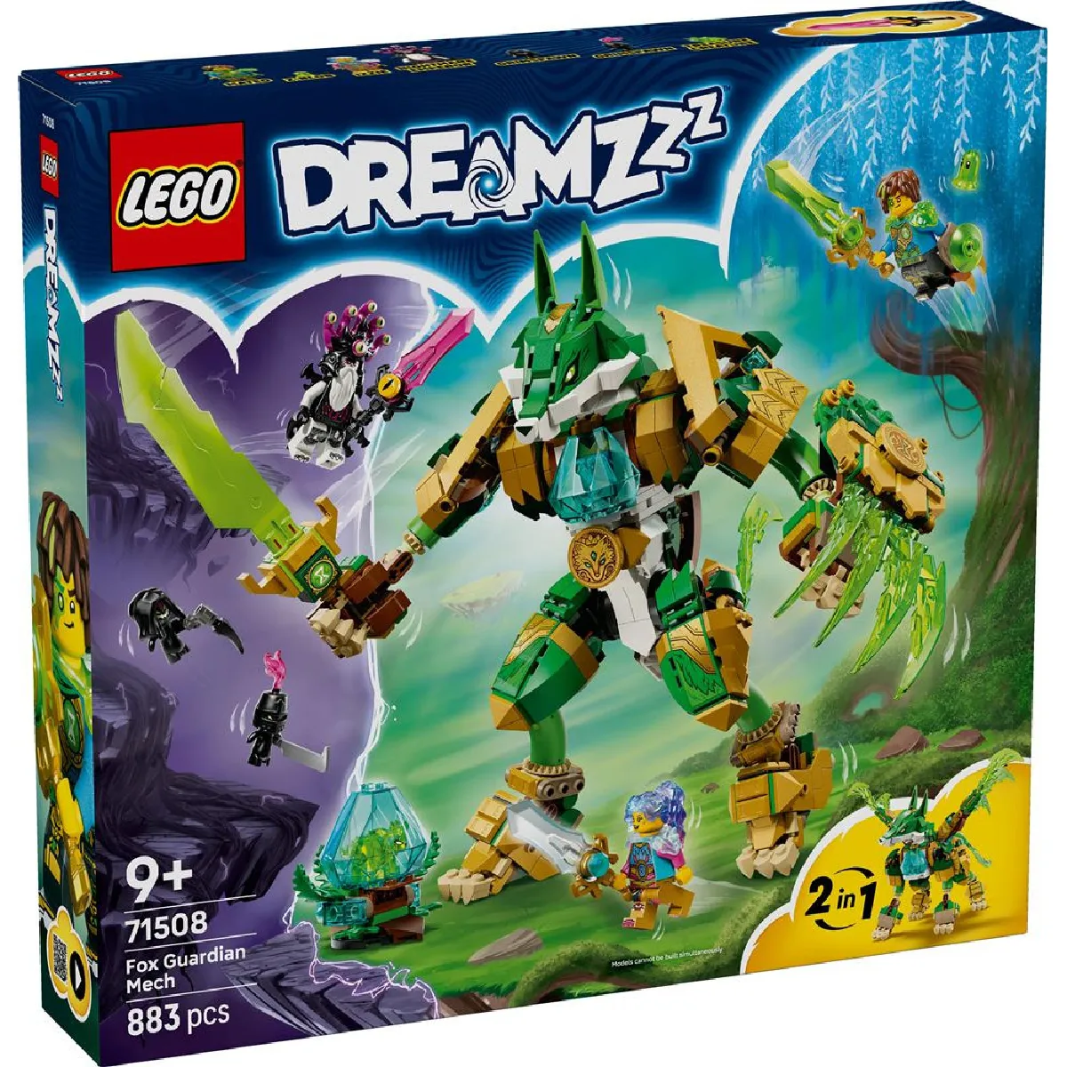 71508 Le Gardien Robot-Renard Set de construction 2-en-1 LEGO DREAMZzz 883 pi&egrave;ces